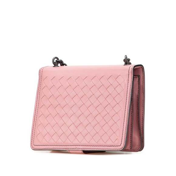 BOTTEGA VENETA Pink Leather Intrecciato Shoulder Bag - Picture 2 of 11
